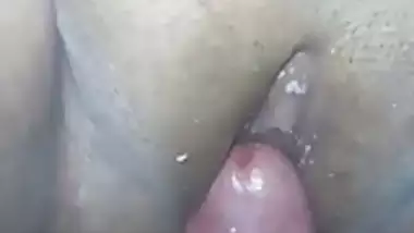 Clean shaved pussy being teased and fucked