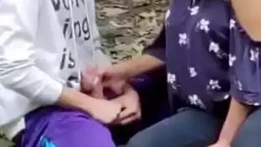 Indian Teen fooling around in a park