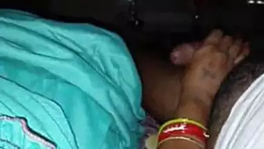 Indian Wife Boob pressing and Handjob