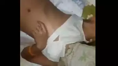 Desi village wife boob play her husband