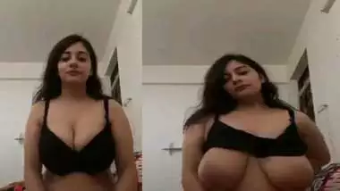 44 sized big boobs girl playing with her boobs