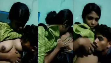 The Chennai guy sucks his GF?s boobs in the classroom
