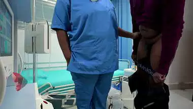 Indian nurse having fun with patient